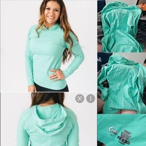 ZYIA Green Long Sleeve Performance Seamless Hoodie XL
